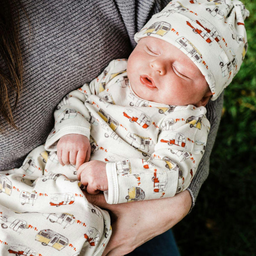 Luxe Stretch Newborn Gown & Hat Set