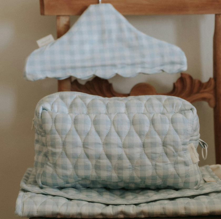 Toiletry Pouch Picnic Gingham Blue