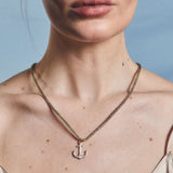 Two-Toned Anchor Cord Necklace