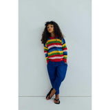 Canela Jumper Tulip Red Multicolor Stripes