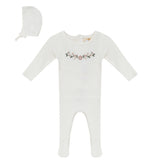 Rib Knit Stretchie and Bonnet