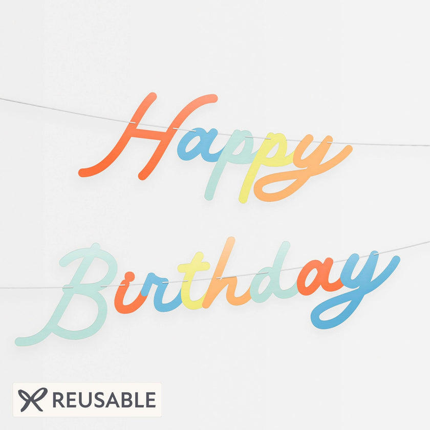 Bright Personalisable Birthday Garland Set