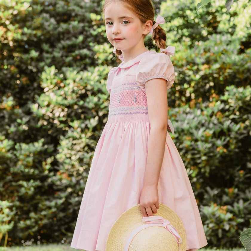 Princess Charlotte Heirloom Pink Smocked Dress