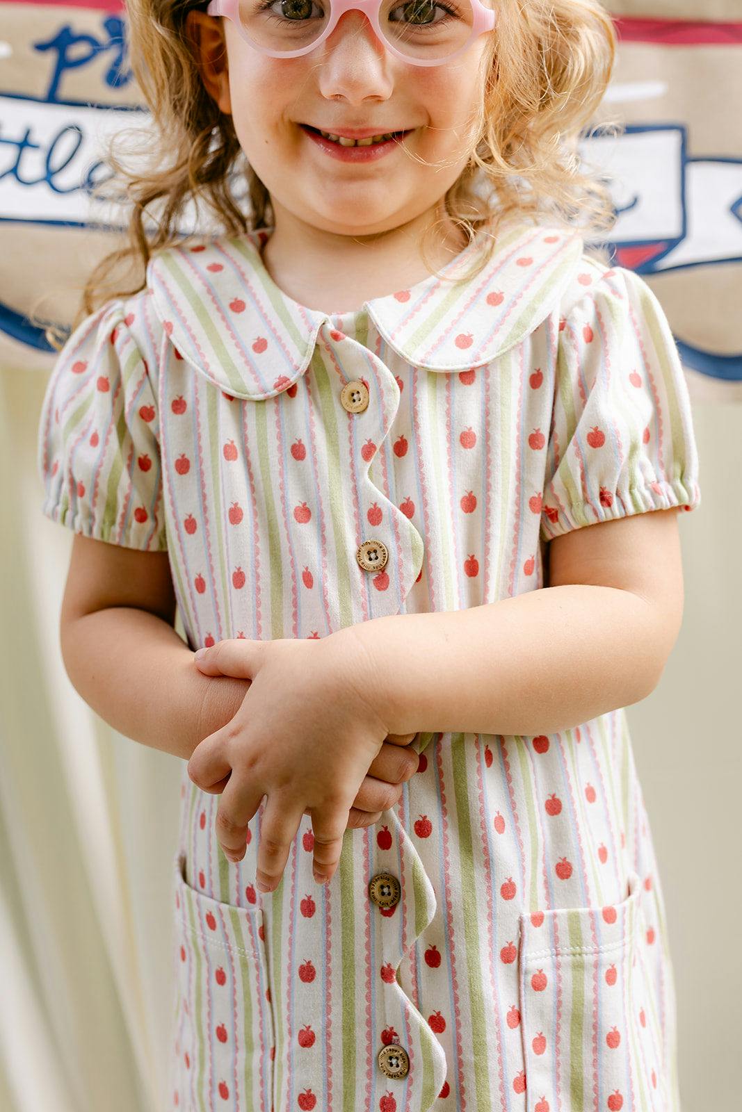 Maeva Dress - Apple Stripe
