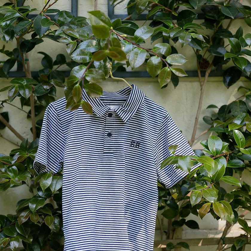 Banks Polo in Navy Stripe