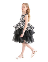 Black Nazareen Floral Tiered Dress