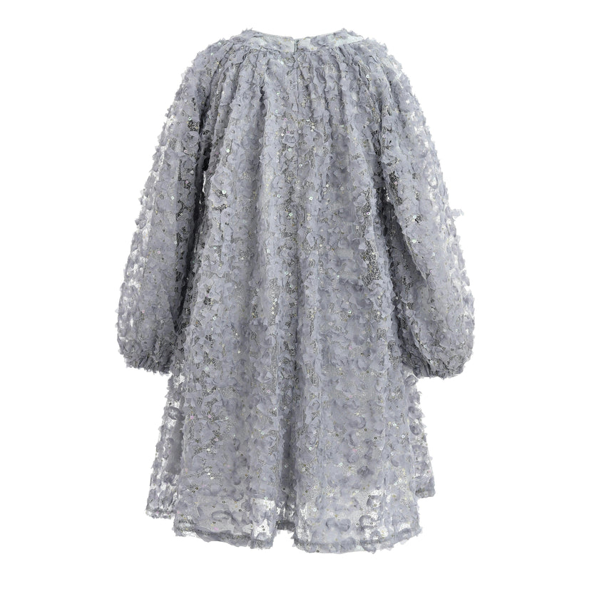 Light Blue Sheer Floral Dress
