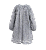 Light Blue Sheer Floral Dress