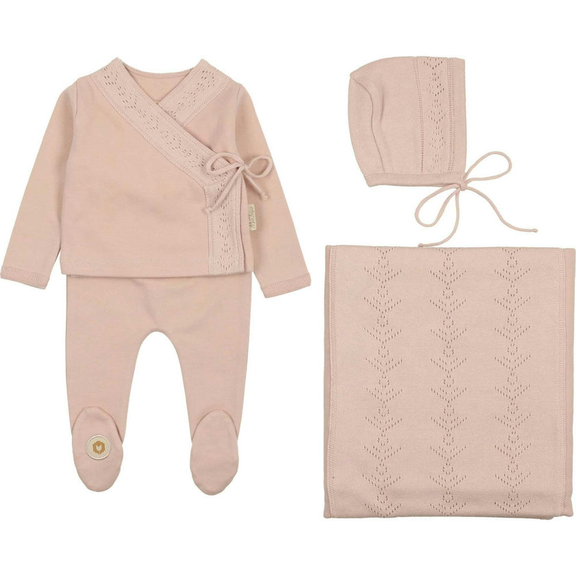 Pointelle Twist Ensemble Layette Set