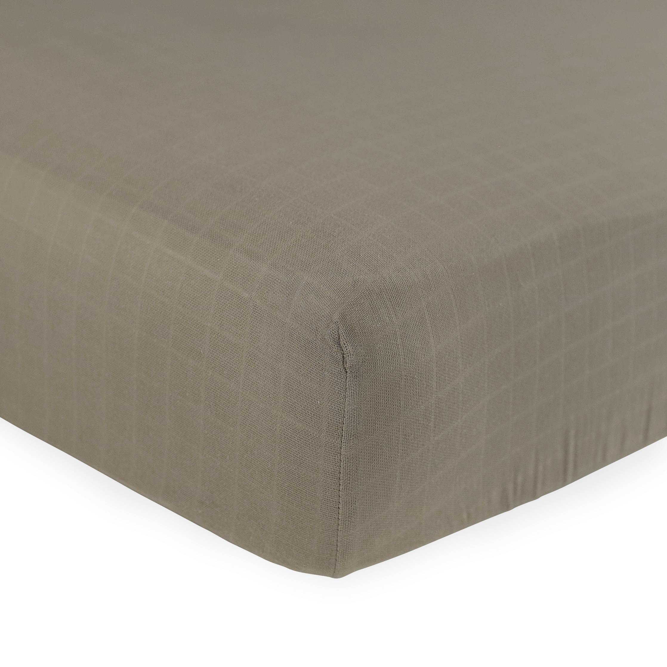 Organic Cotton Muslin Crib Sheet - Driftwood