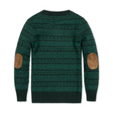 Organic Sweater Henley with Elbow Patches