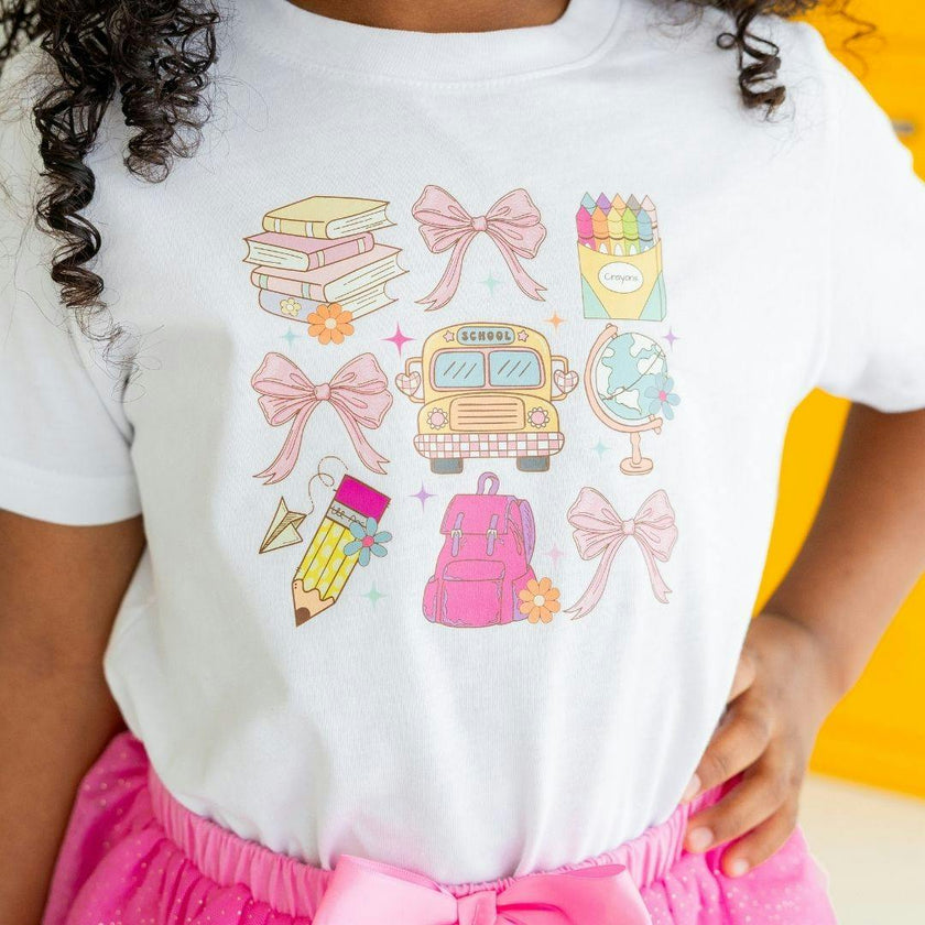 Coquette School Doodle Short Sleeve T-Shirt