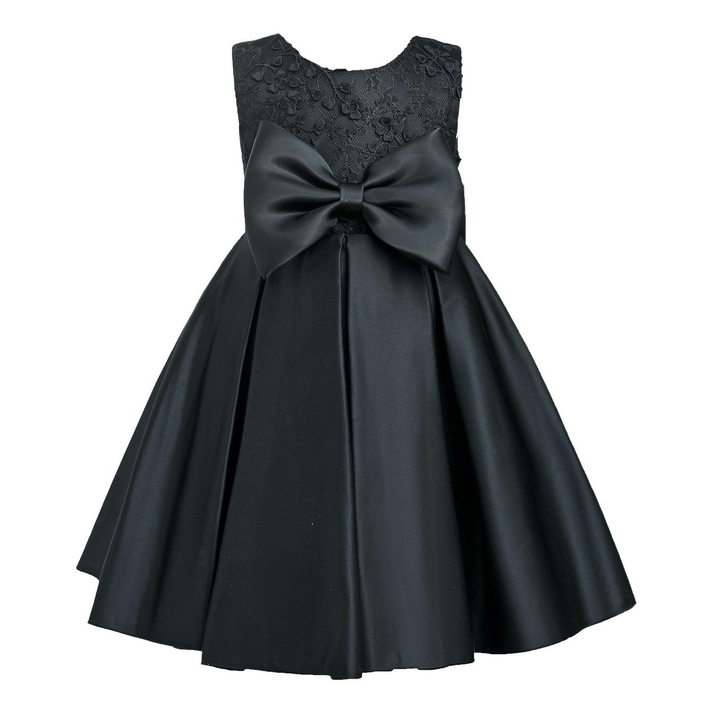 Black Hampton Double Bow Dress