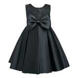Black Hampton Double Bow Dress