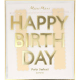 Gold Scallop Happy Birthday Garland