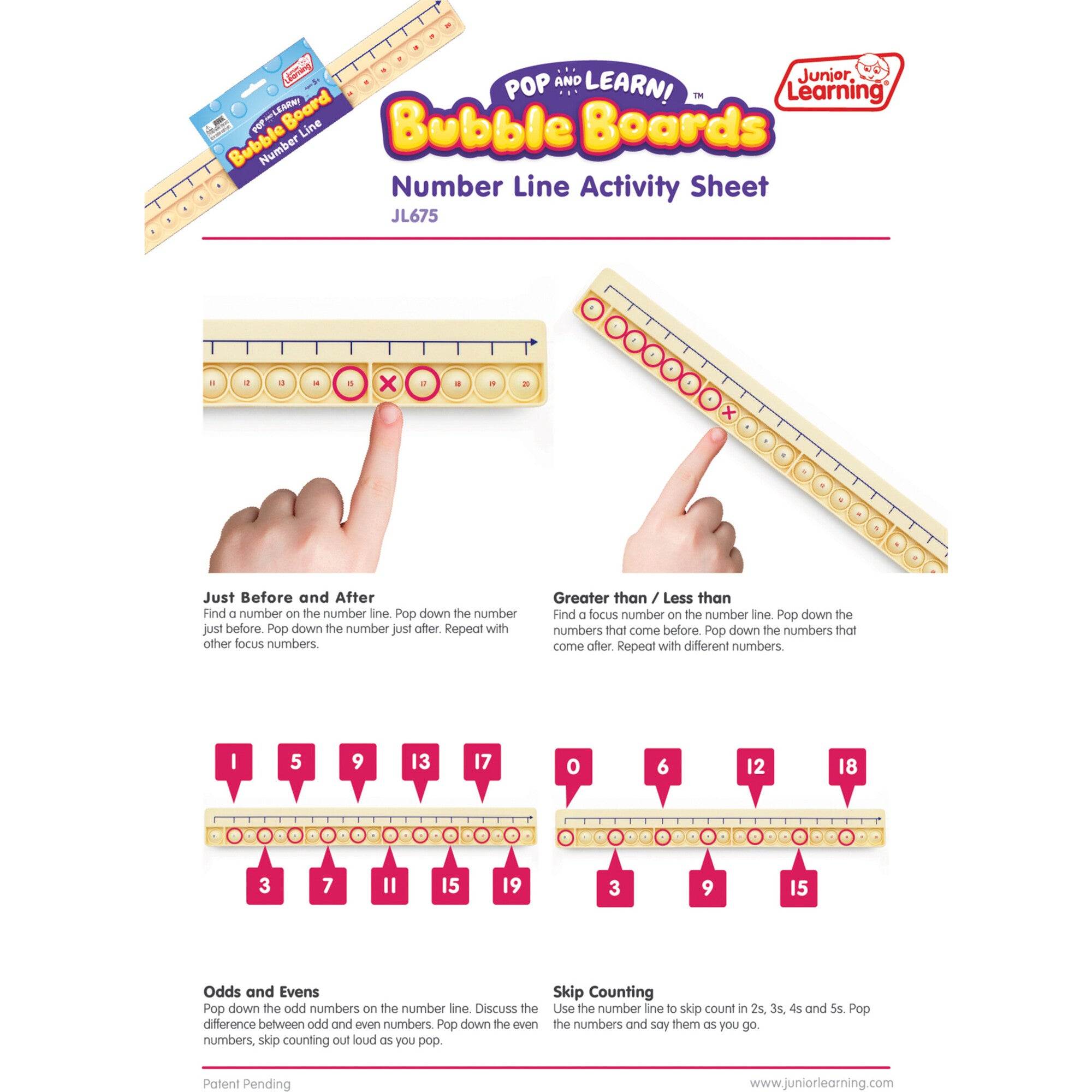 Number Line Bubble Board