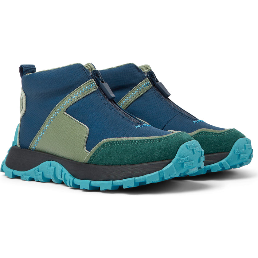 Drift Trail Textile And Leather Sneakers, Blue