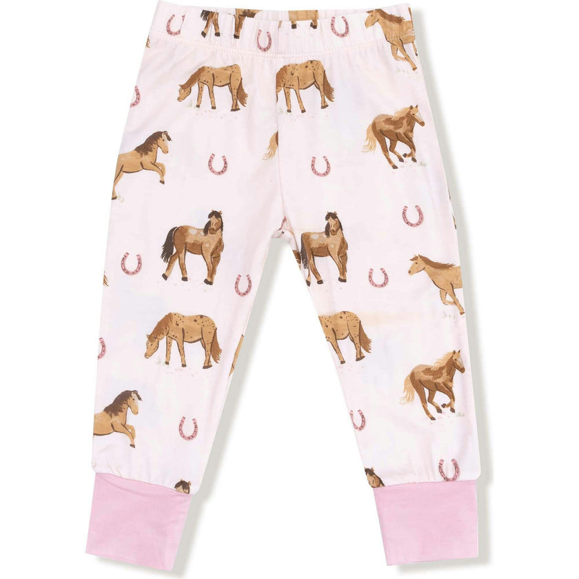 Horses - Pink - Long Sleeve Loungewear Set
