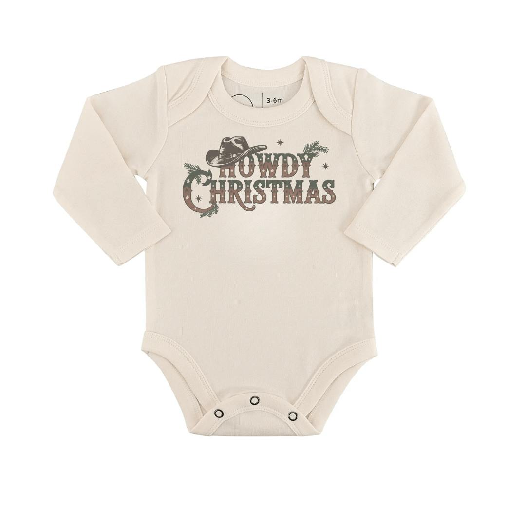 long sleeve graphic bodysuit | howdy christmas