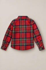 Boys John Shirt in Holiday Plaid