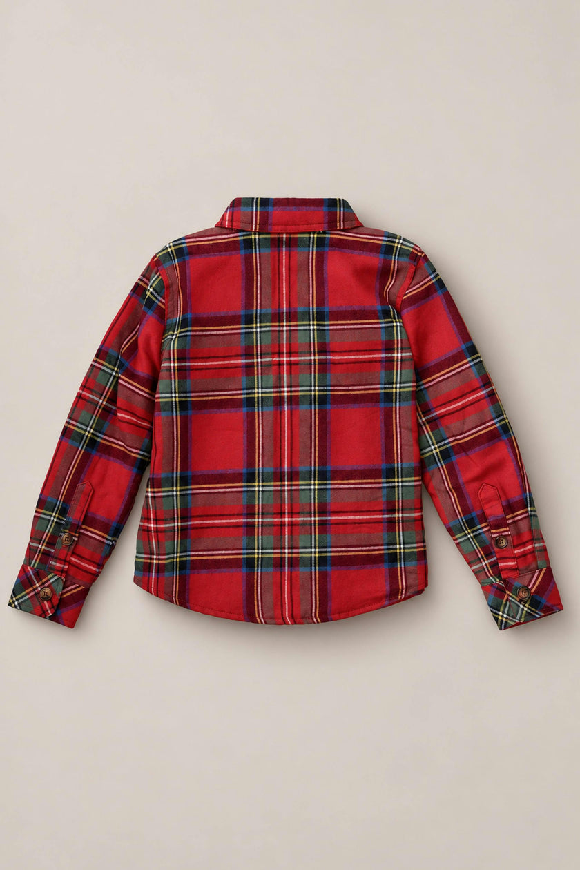 Boys John Shirt in Holiday Plaid