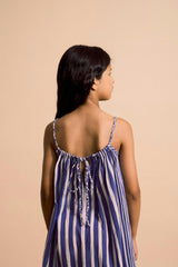 BALI STRIPED DRESS BLUE & WHITE