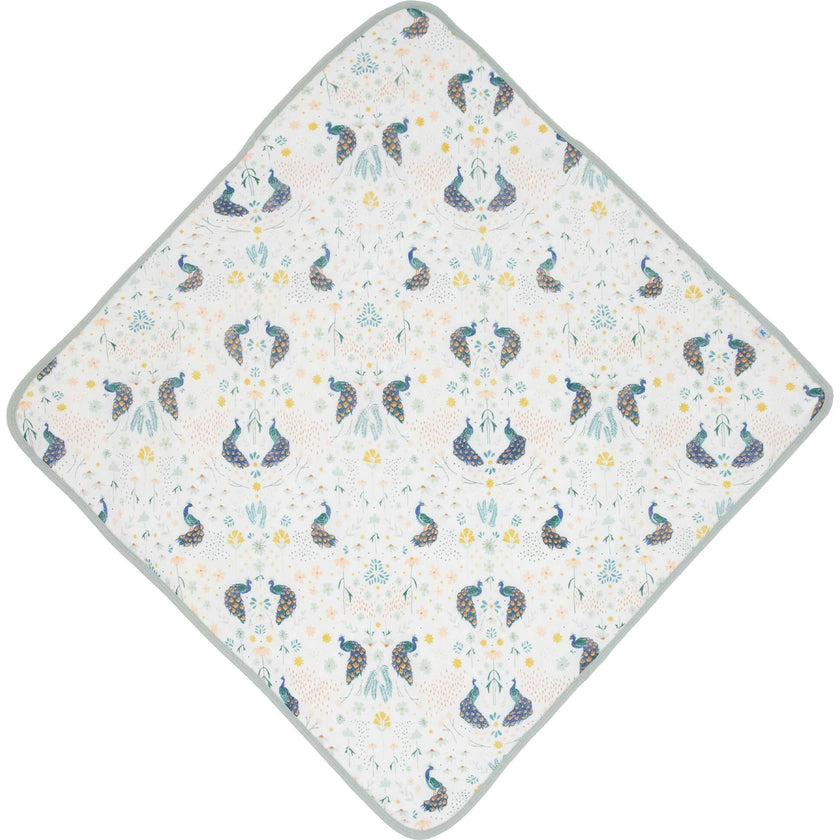 Infant Hooded Towel - Peacock