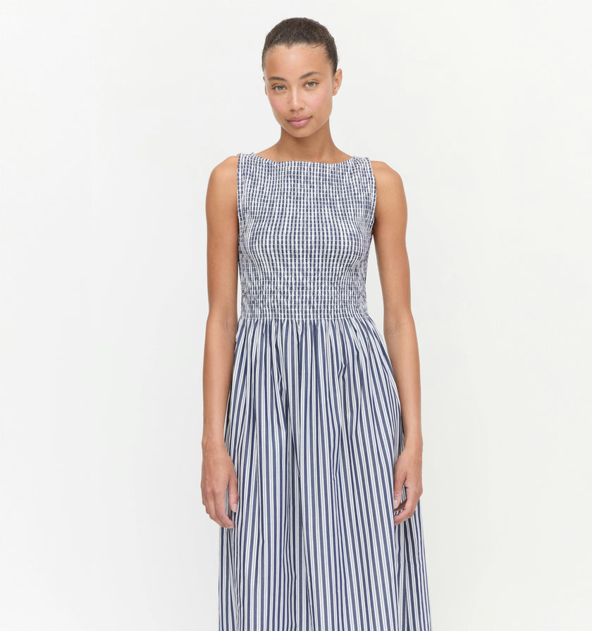 The Cosima Nap Dress - Navy Stripe