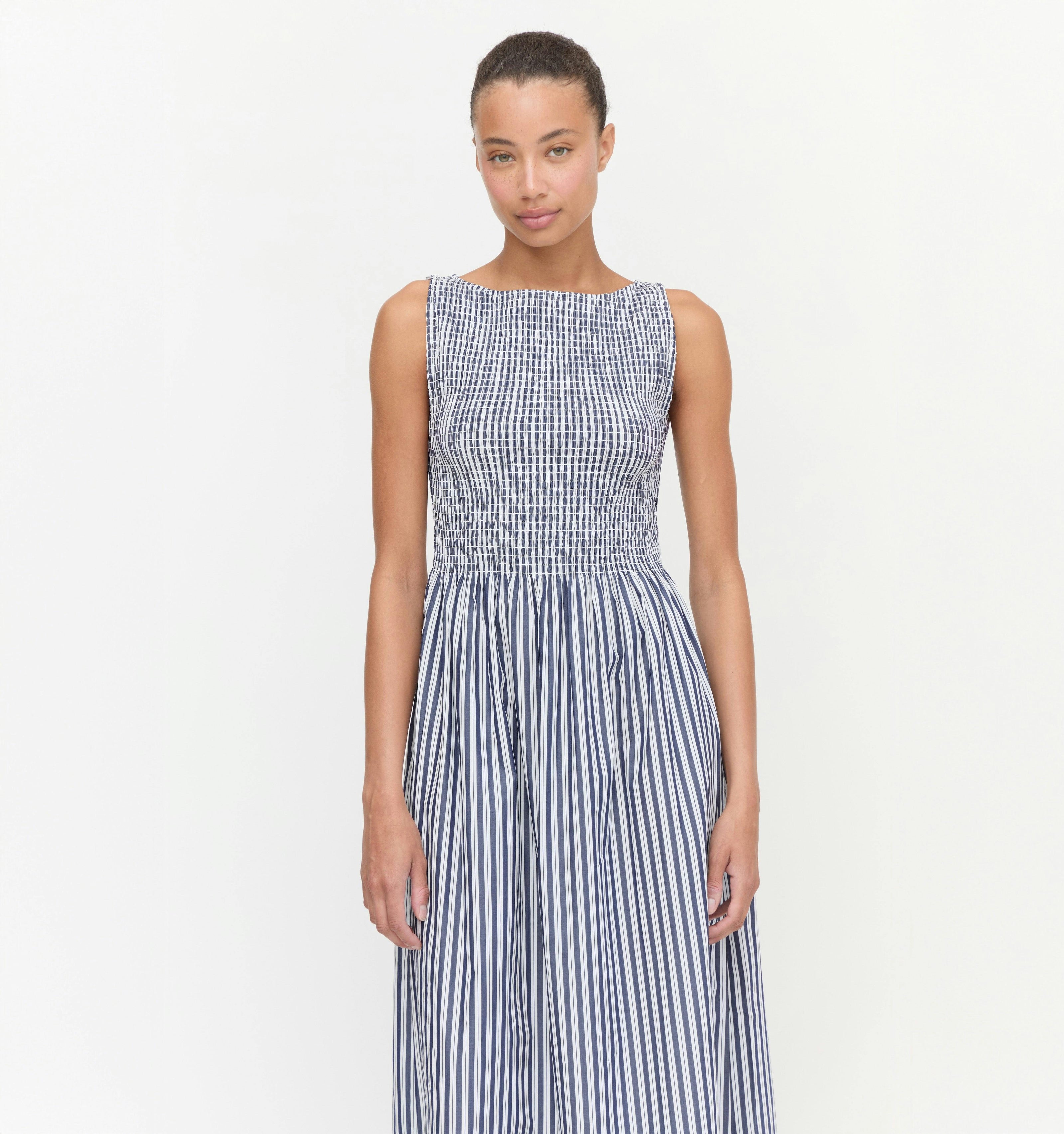 The Cosima Nap Dress - Navy Stripe