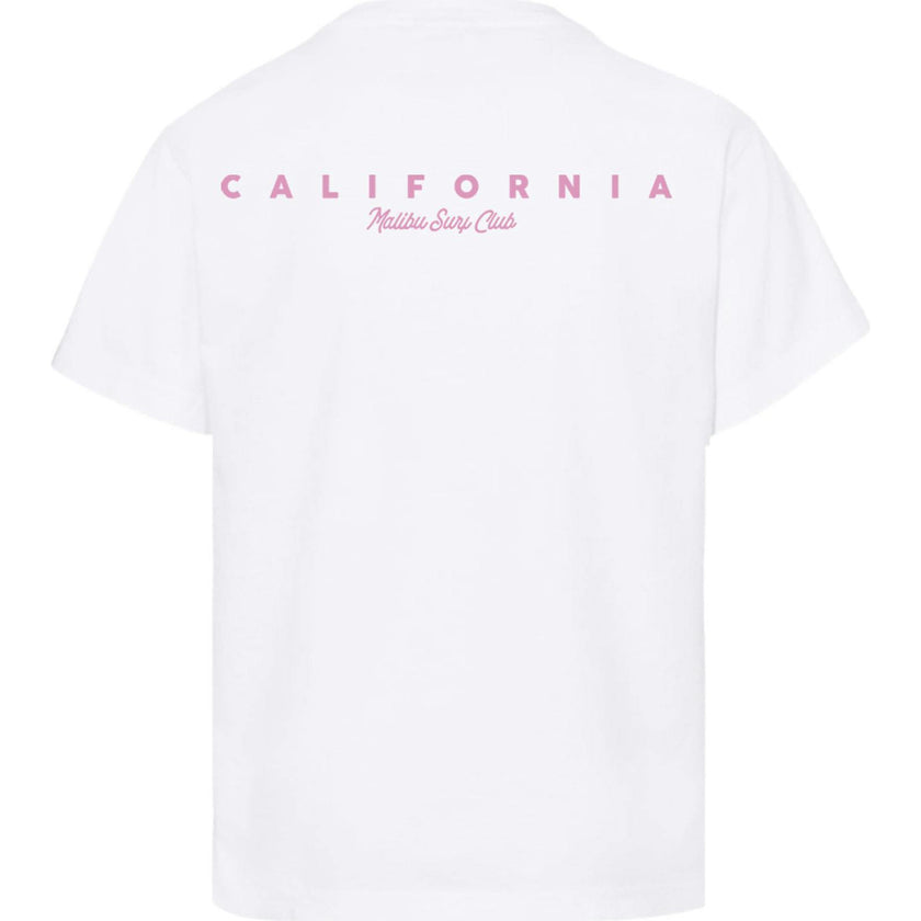 Kids White Malibu T-shirt-Unisex