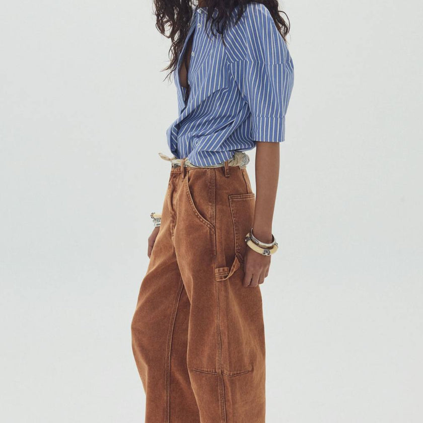 Ambar Denim Pants - Washed Caramel