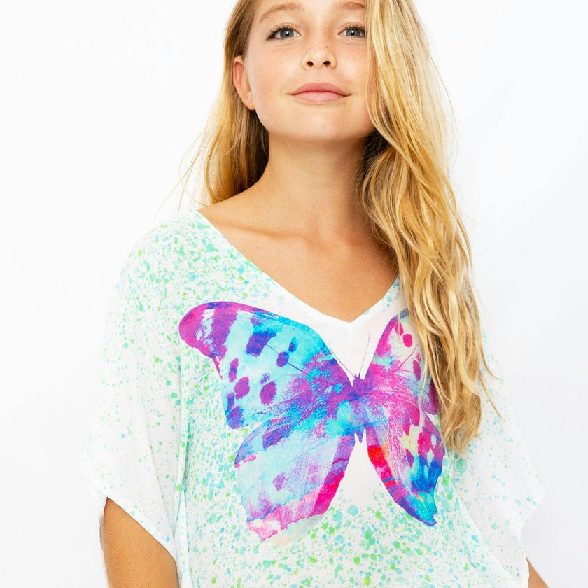 Butterfly Mint Splash Cover Up