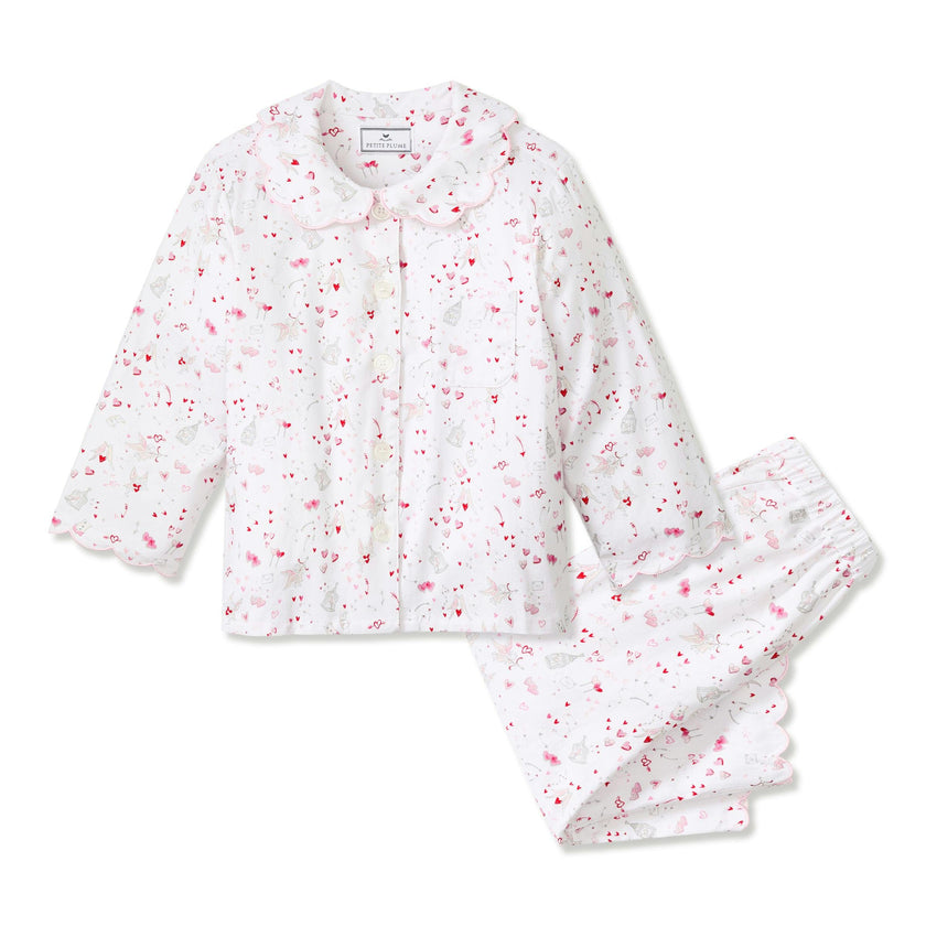 Kid's Twill Colette Pajama Set in Love Song