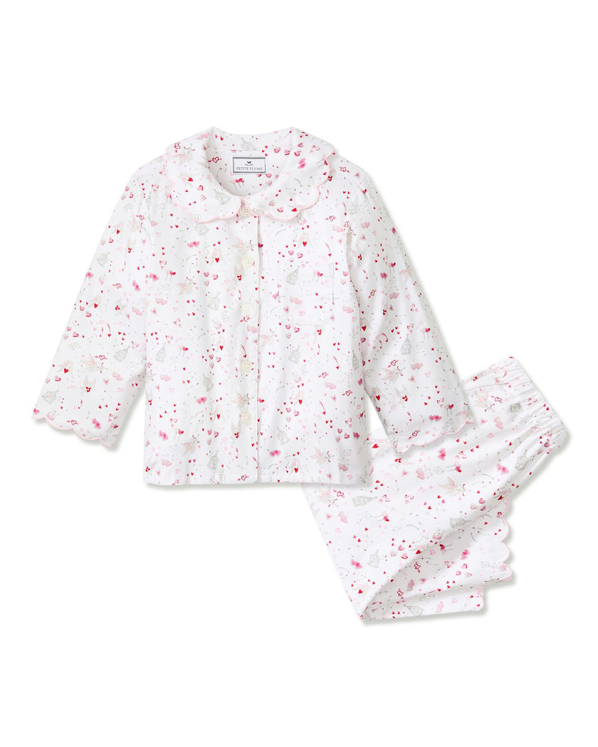 Kid's Twill Colette Pajama Set in Love Song