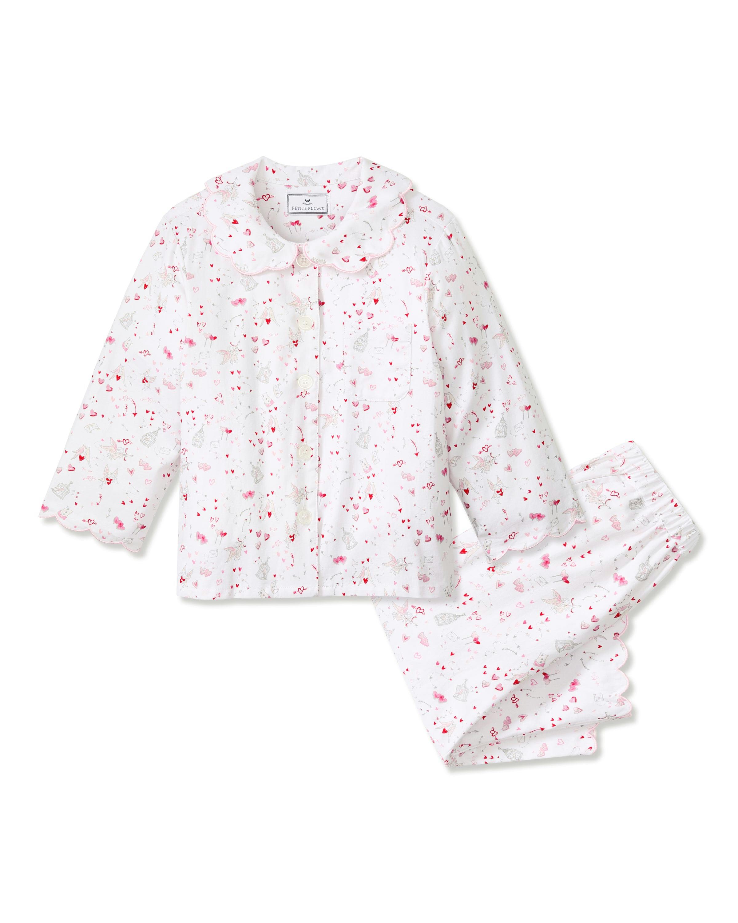 Kid's Twill Colette Pajama Set in Love Song