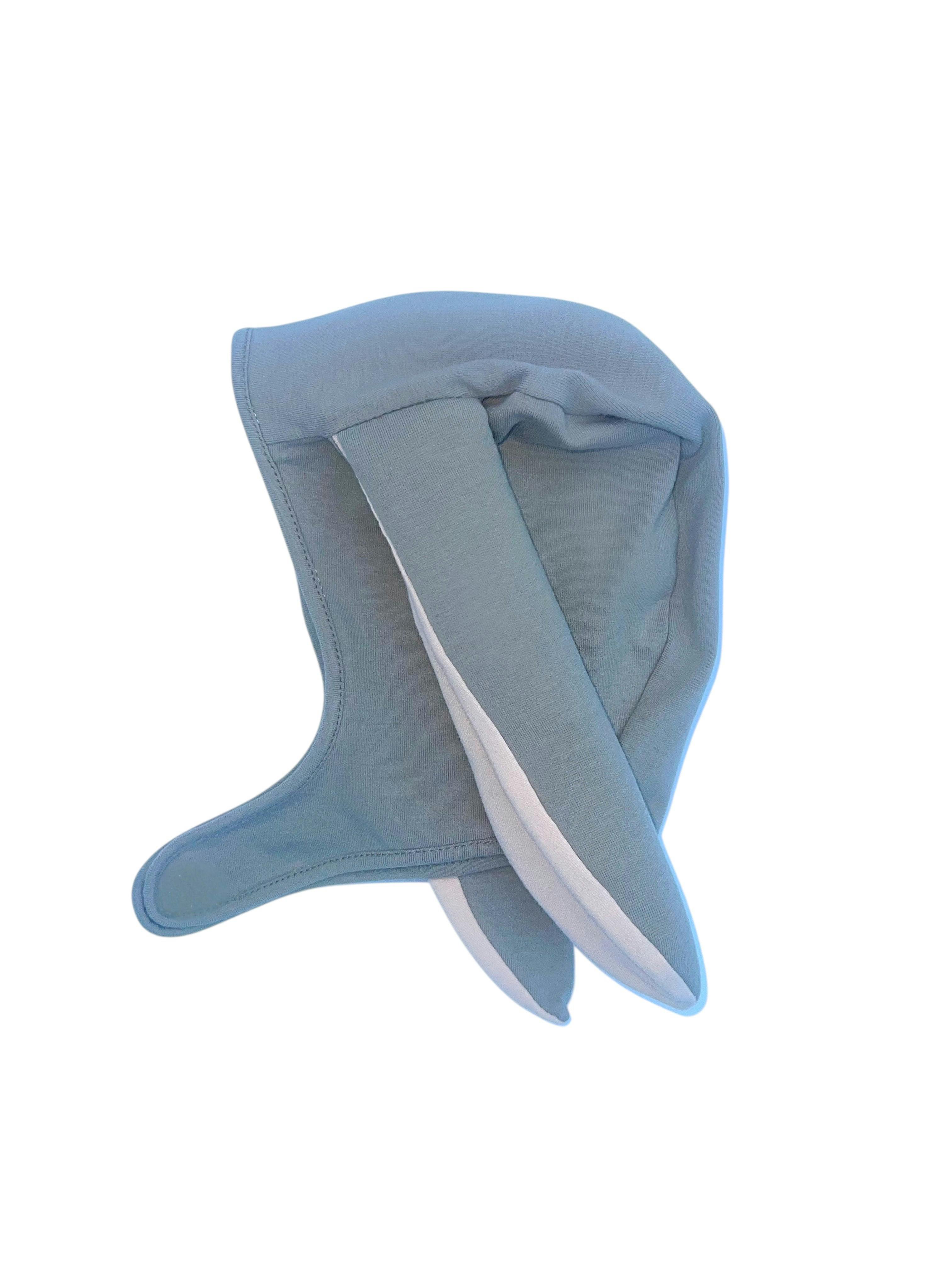 Gray Bunny Bonnet and Bunny Tail Set