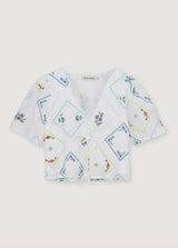 Jacinthe Woman Shirt Multicolor Embroidery