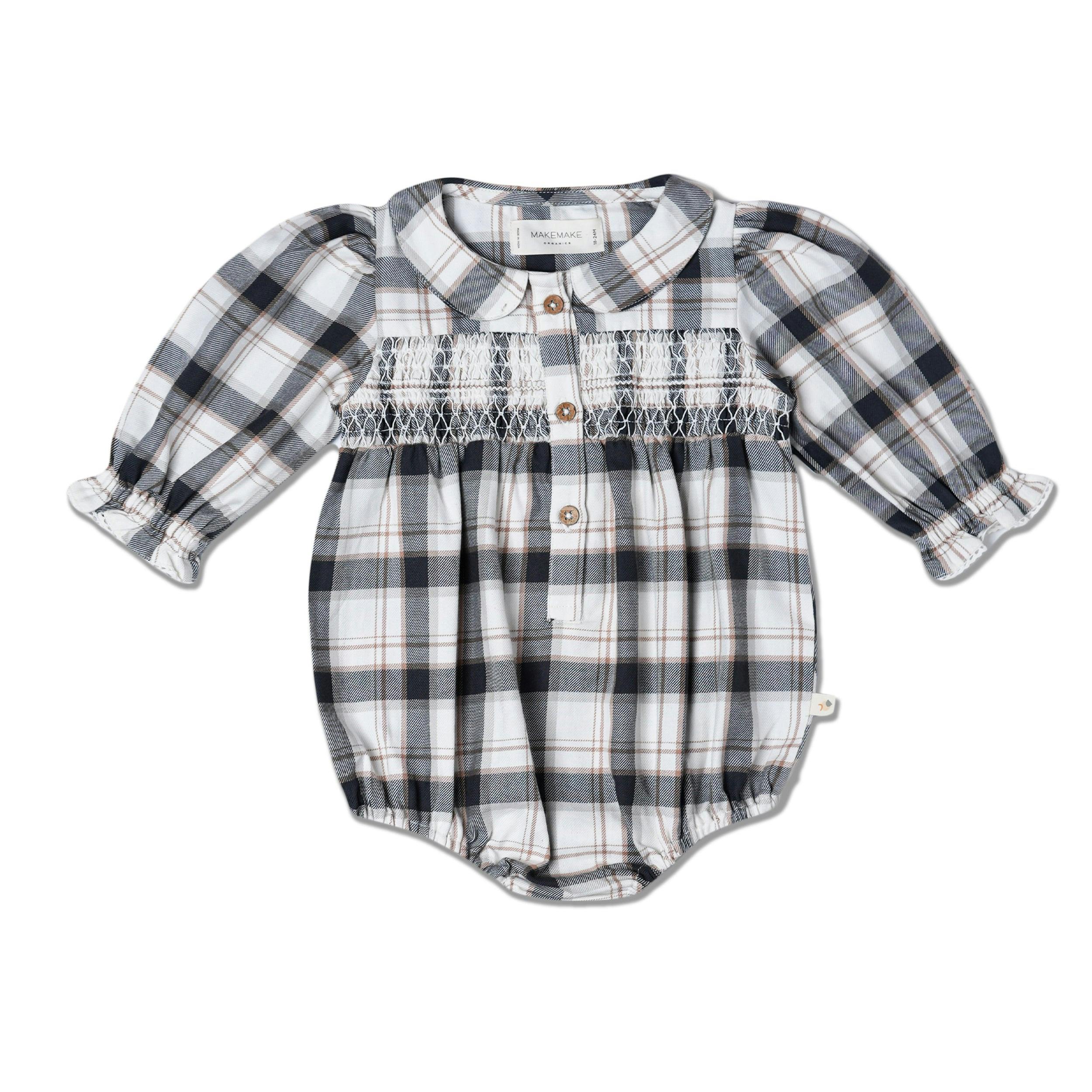 Organic Smocked Bubble Romper
