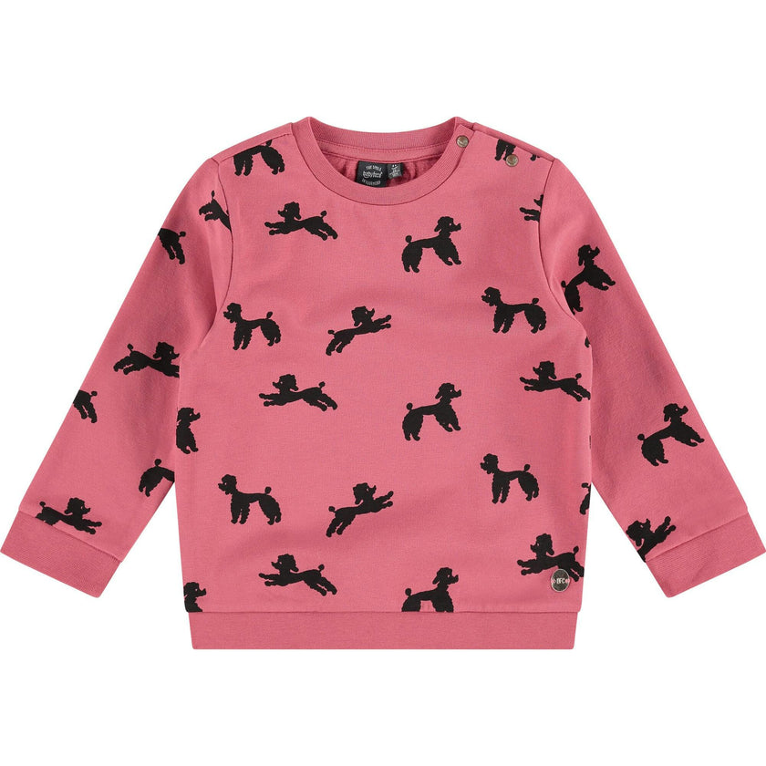 Allover Poodle Print Sweatshirt