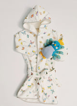 Organic Children’s Bathrobe – Madame Butterfly and Violet the Peacock - Knit Doll