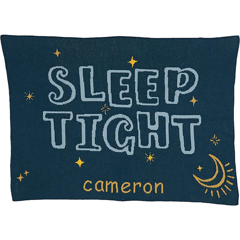Custom Personalized Baby Sustainable Knit Throw Blanket - Sleep Tight