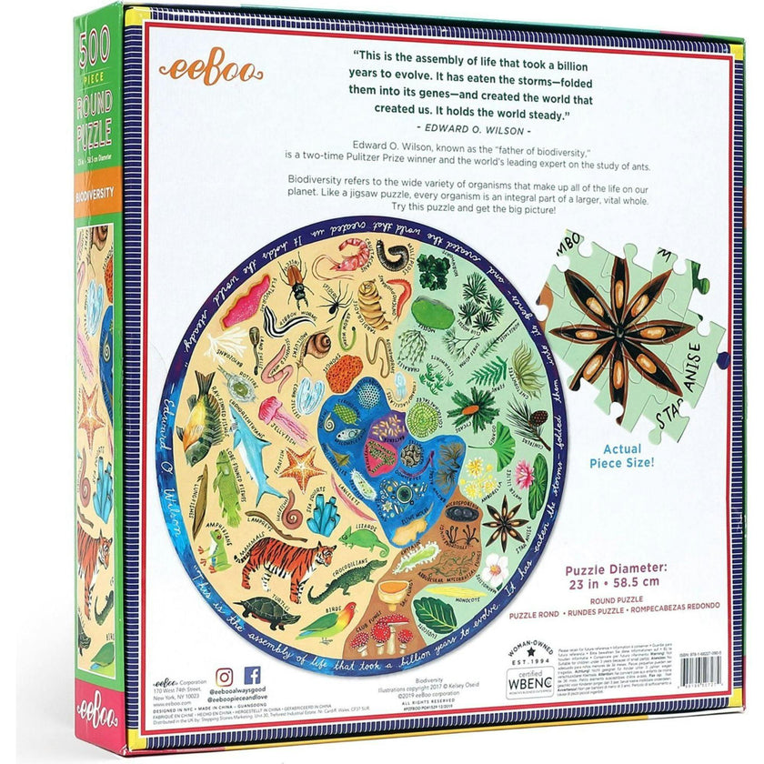 Piece and Love Biodiversity 500 Piece Jigsaw Puzzle