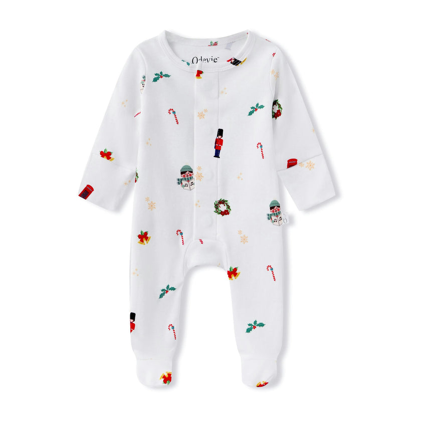 Organic Cotton Magnetic Footie Pajama - London