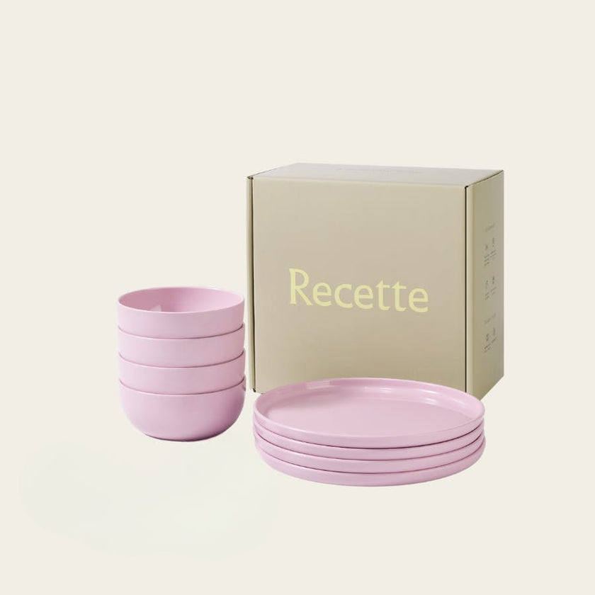 Plate and Bowl Set | Pink