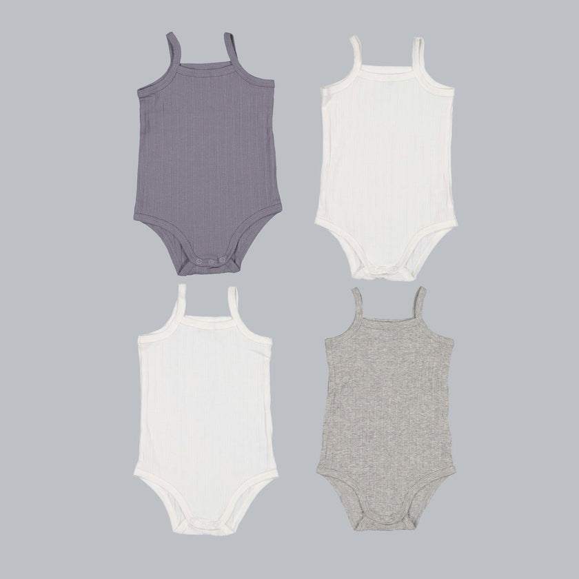 *Exclusive* Baby Boy Sleeveless 4pc Onesie Set