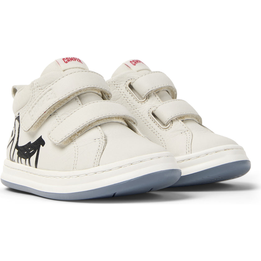 Kids Twins Leather Sneakers, Natural