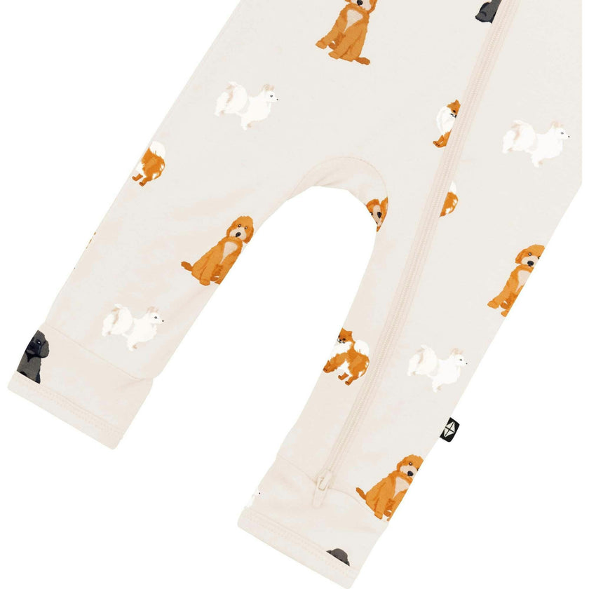 Zippered Romper, Fluffy Dog