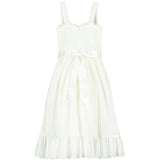 Ava Smocked Embroidered Cotton Girls Occasion Dress
