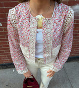 The Tory Top - Ivory Geo Ditsy