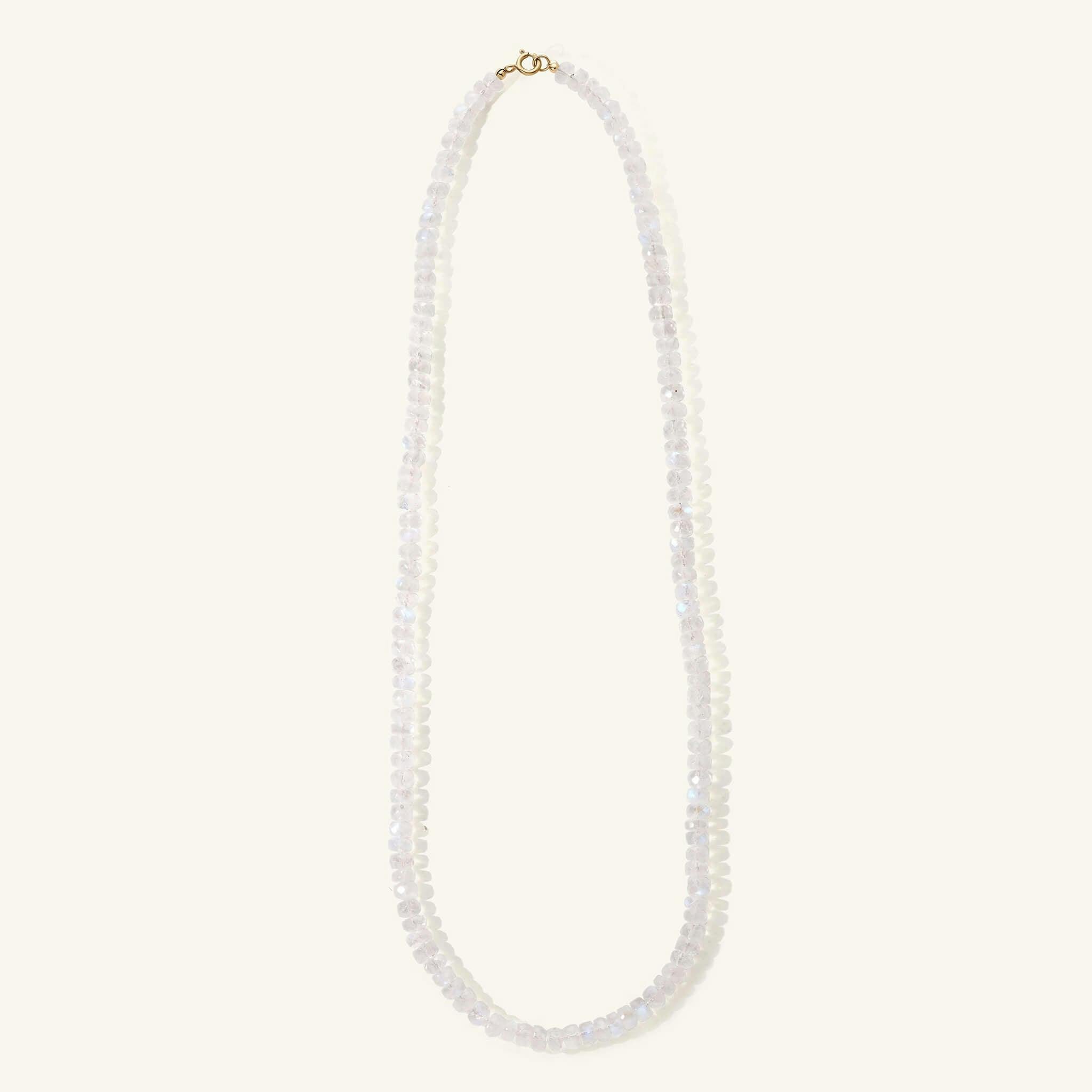 Faceted Rainbow Moonstone Necklace